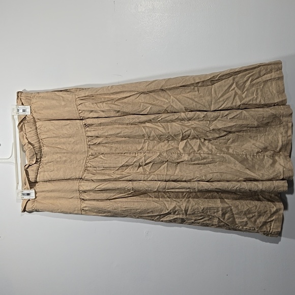 Universal Thread Beige Linen Rayon Skirt M - Picture 5 of 9